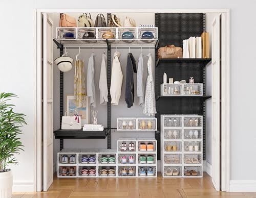 HOMIDEC Clear Shoe Storage Boxes, Stackable Shoe Organizer - Image 2