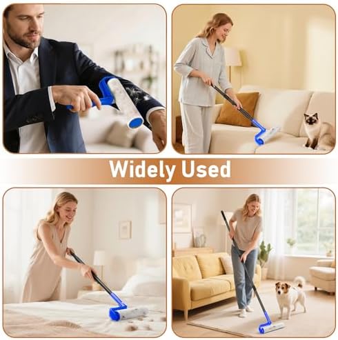 10" Large Lint Roller for Pet Hair Extra Sticky, Floor Lint Rollers Long Handle - Image 6