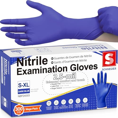 Schneider Medical Nitrile Exam Gloves, Powder & Latex Free by Schneider