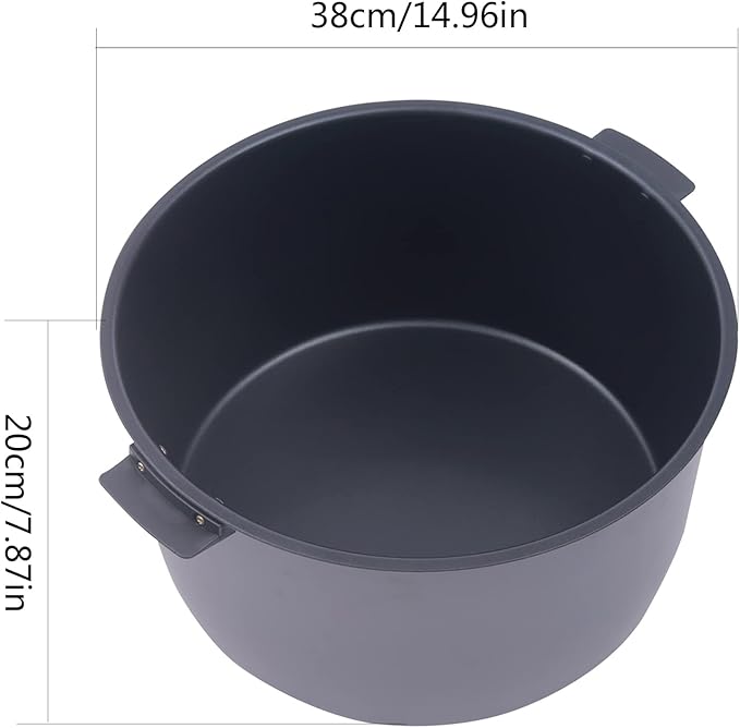 Commercial Rice Warmer, 110V 100W Large Stainless Steel Rice Cooker Warmer (Not a Cooker) 19L/20Qt Adjustable Temperature Warmers w/Non-Stick Inner Pot for Restaurants (19L / 20Qt 410 Stainless Steel)