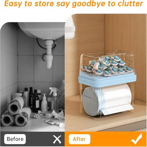 2-in-1 Trash Bag Holder Laundry & Dishwasher Pods Container, Garbage Bag - Image 6