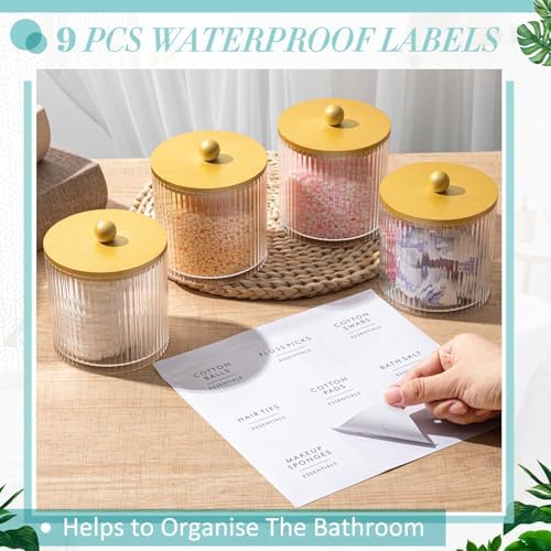 6 Pcs Plastic Holder Dispenser Bathroom Jars - Image 5