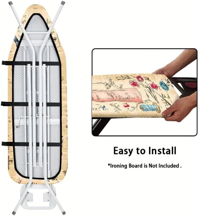 Nuxovilar Vintage Sewing Floral Ironing Board Cover Cotton 15x54 - Image 5