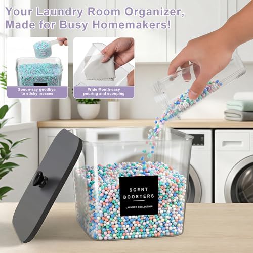 POLRAI Laundry Pod Containers and Dryer Sheet Holder and Laundry Detergent - Image 5