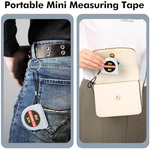 Copkim 50 Pcs Small Tape Measure Bulk 6 Ft 2M Mini Measuring Retractable Metric - Image 5