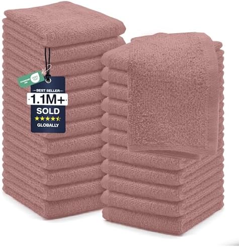 DAN RIVER 24 Pack Cotton Wash Cloths Set by DanRiver