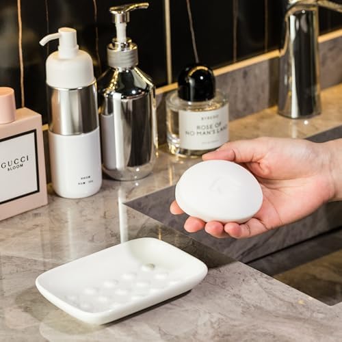 Miamolo Soap Dish, Ceramic Soap Holder Shower Soap Dish - Image 2