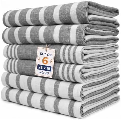 Pack of 6 Cotton Kitchen Towels Set, Dish Towels, Cleaning Rags, Kitchen Dish by NeoclassAlphaThread