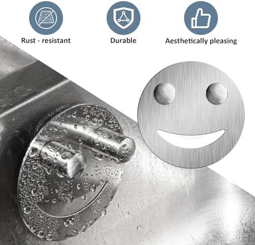 2 Pack Stainless Steel Smiley Face Dish Sponge Holder, Kitchen Accessories - Image 7