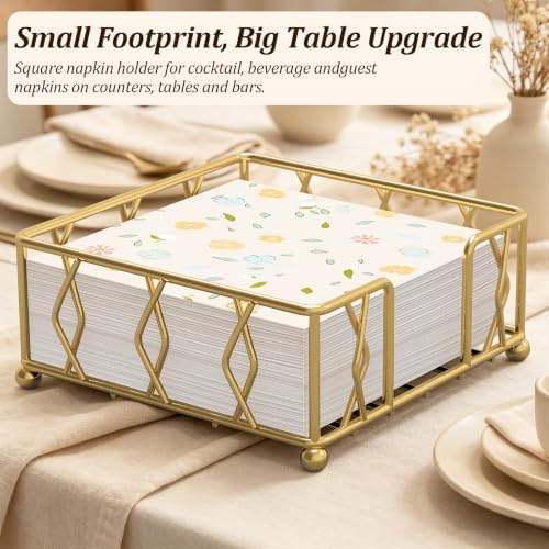 Small Metal Square Napkin Holder - Image 2