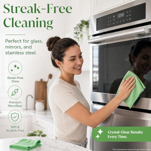 Microfiber Cleaning Cloths, Ultra-Soft and Highly Absorbent, Streak-Free - Image 5