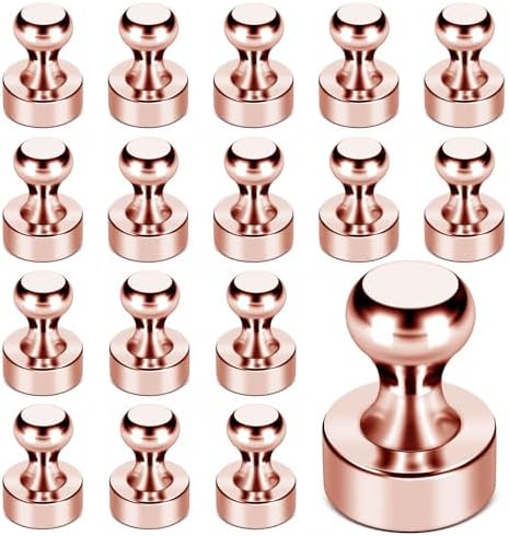 LOVIMAG Fridge Magnets 18Pcs for Refrigerator Whiteboard, Rose Gold by LOVIMAG
