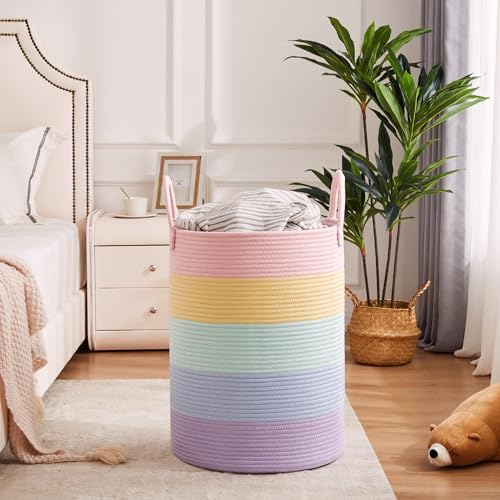 80L Extra Large Rainbow Hamper Laundry Basket - Image 4