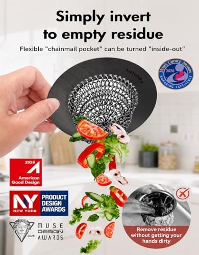 Reversible Kitchen Sink Drain Strainer, Anti-Clog Flat Edge - Image 2