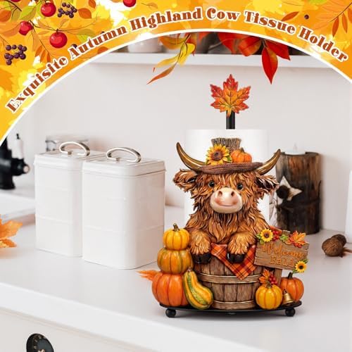 Chunful Highland Cow Fall Paper Towel Holder - Image 7
