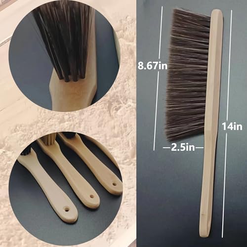 Wooden Bench Brush with Soft Bristles – 2 Pack Wide Table & Counter Dusting - Image 5