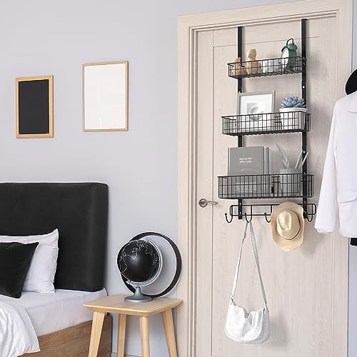 YBING Over The Door Organizer, 3 Tier Back Door Hanger Baskets - Image 4