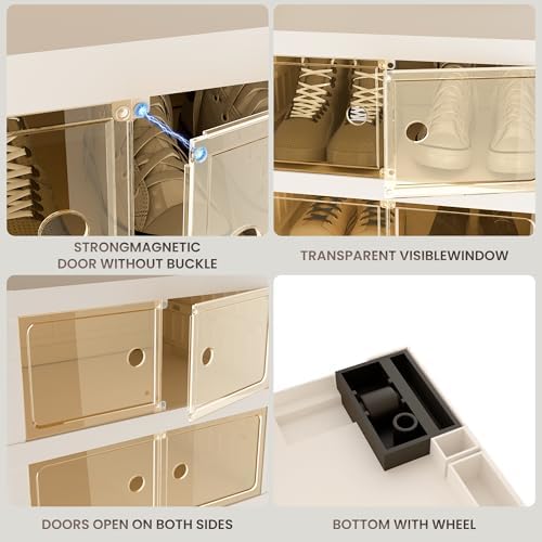 Foldable Shoe Organizer Storage Box, Portable Extra Large Folding Shoe Rack - Image 3