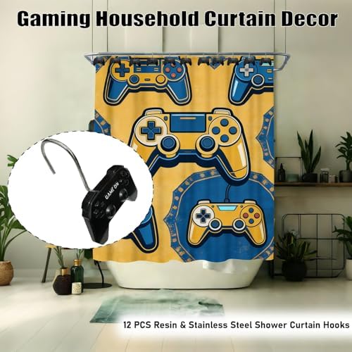 12 Pcs Game Theme Shower Curtain Hooks - Image 5