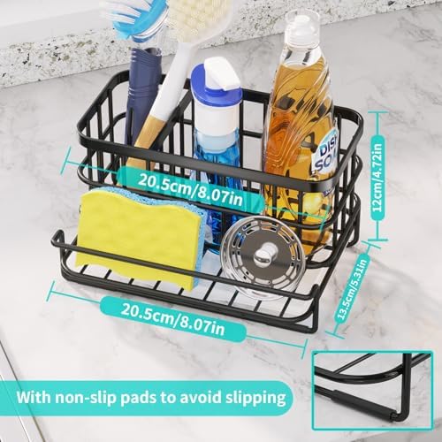HapiRm Kitchen Sink Organizer, SUS304 Stainless Steel Rustproof Multifunctional - Image 4