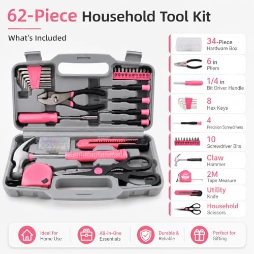 62-Piece Household Tool Kit - Image 2