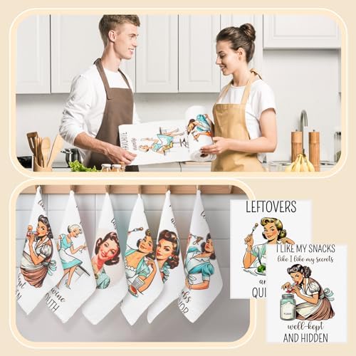 36 Pack Reusable Cloth Kitchen Paper Towels, Funny Style - Image 2