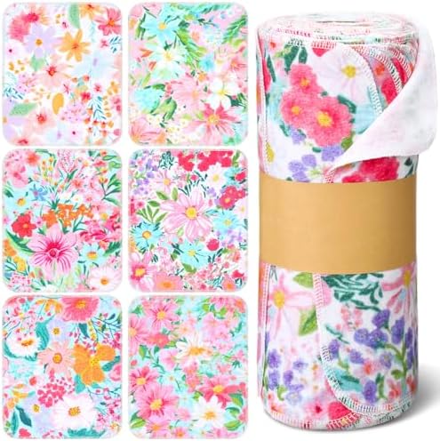 36 Pack Reusable Cloth Kitchen Paper Towels, Bright Flowers by Noveread