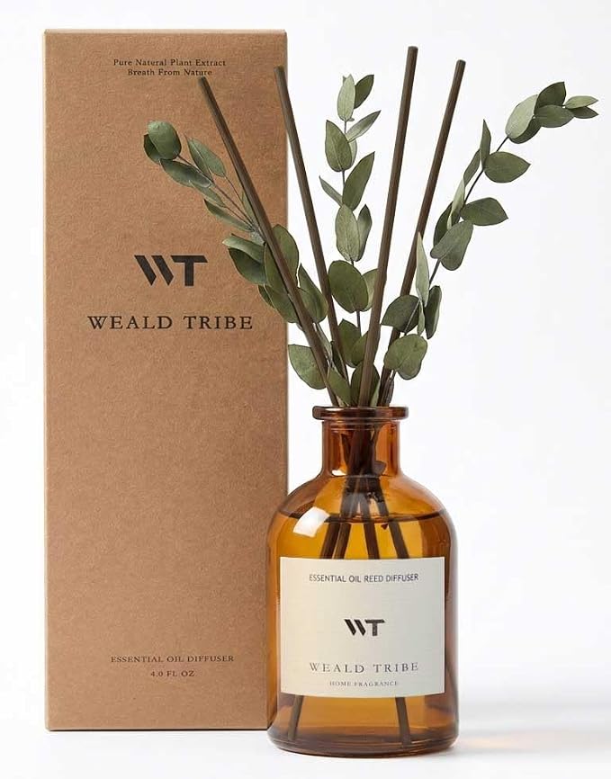 Eucalyptus & Mint Scent Reed Diffuser Set by WEALD+TRIBE