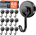 FINDMAG 60 LB+ Magnetic Hooks, 12 Pack Magnet Hooks by FINDMAG