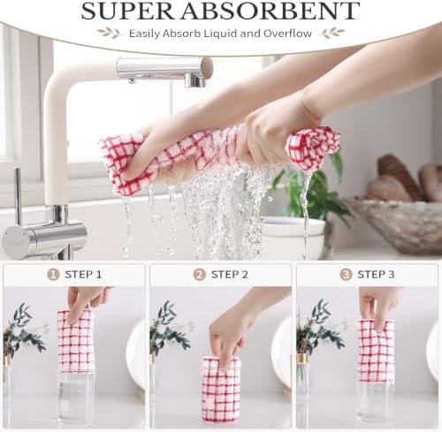 Homaxy 8 Pack Terry Kitchen Dish Cloths - Image 4