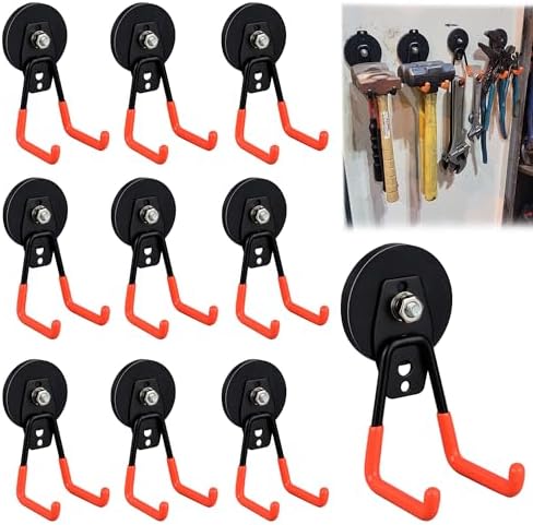 ULIBERMAGNET Heavy Duty Magnetic Garage Hook, 10 Pack Strong Large Magnet Hooks by ULIBERMAGNET