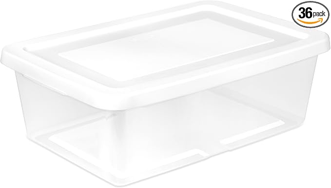 Sterilite Storage Box Stackable Tote, 12 Quart, 36 Pack by Sterilite