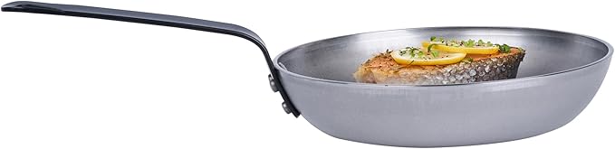 Restaurantware Met Lux 8 Inch Fry Pans, 6 No-Stick Frying Pans - Induction-Ready, Triple-Riveted, Silver Carbon Steel Cooking Skillets, Durable, For Searing, Sauteing, And Browning Food