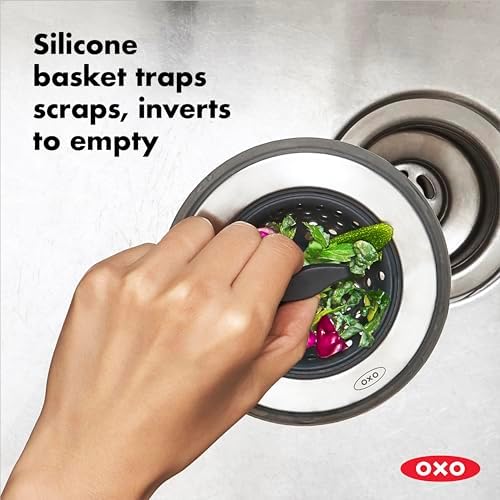 OXO Good Grips 2-in-1 Sink Strainer Stopper, Kitchen Sink Stopper - Image 3