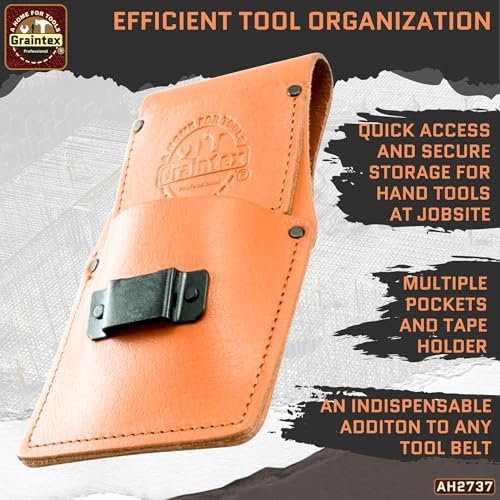 Graintex Ambassador Series Measuring Tape Holder Top Grain Leather, Measuring - Image 3