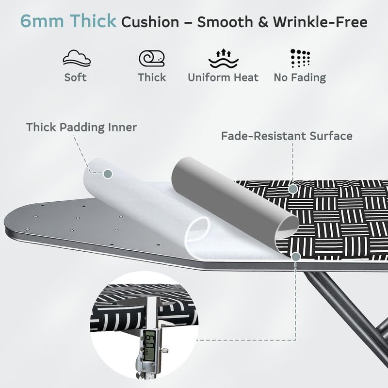 FIOBEE Ironing Board Cover and Pad Extra Thick Iron Board Pad - Image 4