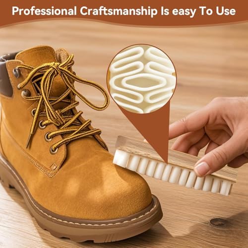 2Pcs Suede Brush for Shoes, Rubber Shoe Brush Cleaner - Image 6