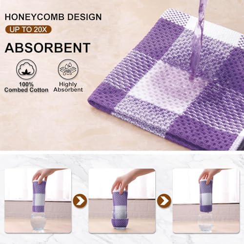 Mordimy Cotton Waffle Weave Dish Cloths, 6 Pack - Image 3