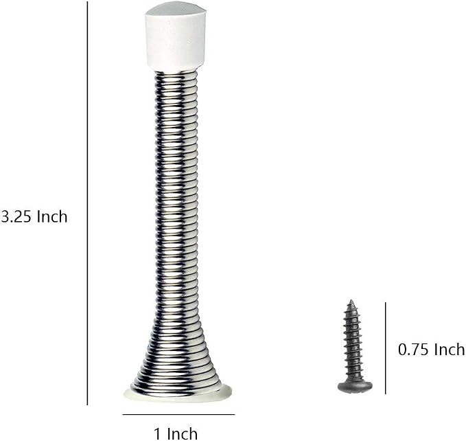 KISEER 16 Pack Spring Door Stops 3 1/4 Inch Flexible Heavy Duty Spring Door - Image 6
