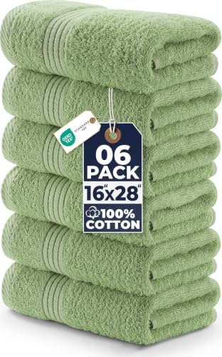 Utopia Towels 6 Piece Premium Hand Towels Set, 16 by 28 inches, 100% Ring Spun by Unknown