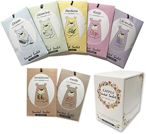 14 Packs Scented Sachets Bags for Drawers and Closets Home Fragrance Gift by LIFFLY
