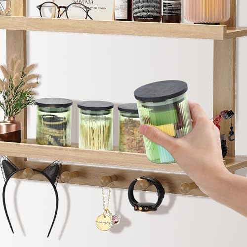 BKYFPQ 2 Pack Glass Qtip Holder Dispenser - Image 7