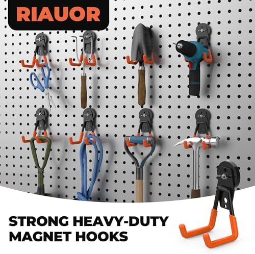 4 Pack Large Magnetic Hooks Heavy Duty, Strong Magnet Utility Hooks, Garage - Image 6