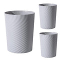 Plastic Small Bathroom Trash Can Wastebasket Garbage Can, 3 Pack | Sturdy-Easy by UUJOLY