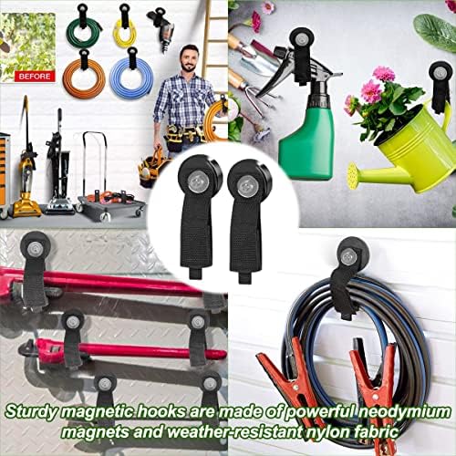 JEEJINYAN® 4 PCS Heavy Duty Magnetic Hooks, Magnetic Garage Hooks, Magnetic - Image 5