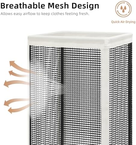 STORAGE MANIAC Mesh Laundry Hamper, 23.7 Gal. Tall Laundry Basket - Image 3