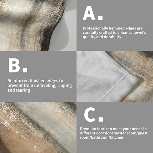 Burnt Brown and Grey Hand Towels - Image 5
