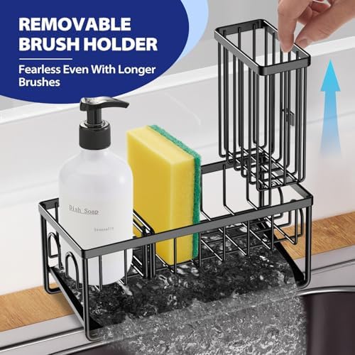 Sinnsally Kitchen Sponge Holder, Sink Caddy Organizer - Image 3