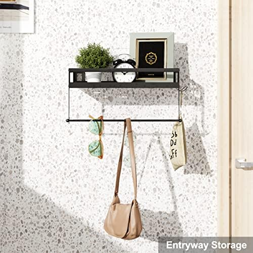 ESOW Paper Towel Holder with Shelf, Adhesive No Drill Heavy Duty - Image 5