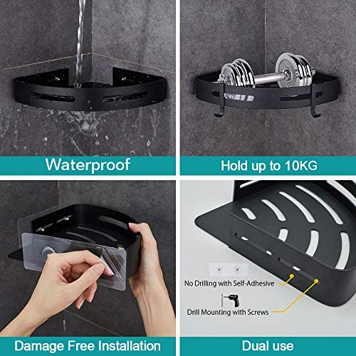 Adhesive Corner Shelf Bathroom Shower Caddy Organizer - Image 2